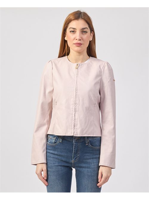 Veste effet cuir Yes Zee avec plis dans le dos YES ZEE | J438-G1000442